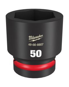 MLW49-66-6607 image(0) - Milwaukee Tool SHOCKWAVE Impact Duty  1"Drive 50MM Standard 6 Point Socket