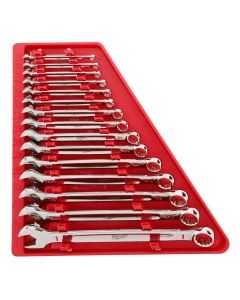 MLW48-22-9415 image(0) - Milwaukee Tool 15pc Combination Wrench Set - SAE