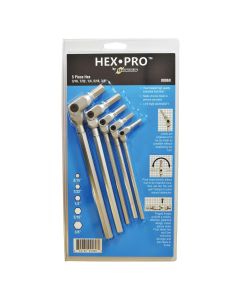 BND00060 image(0) - Bondhus Corp. 5PC HEX PRO PIVOT HEAD INCH HEX WRENCH SET