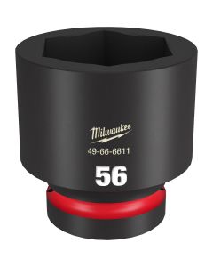 MLW49-66-6611 image(0) - Milwaukee Tool SHOCKWAVE Impact Duty  1"Drive 56MM Standard 6 Point Socket