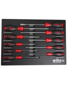 WIH30280 image(0) - Wiha Tools Set Includes: Slotted Tips - 3.5mm, 4.0mm, 4.5mm, 5.5mm, 6.0mm, 6.5mm, 8.0mm | Phillips Tips - #1, #2, #3