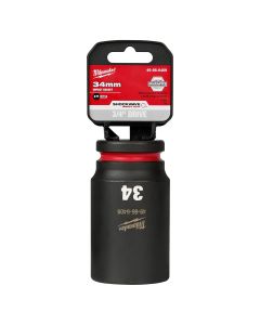 MLW49-66-6409 image(0) - Milwaukee Tool SHOCKWAVE Impact Duty  3/4"Drive 34MM Deep 6 Point Socket