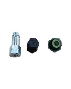 FJC2809 image(0) - FJC R-1234yf Aluminum straight adapter with JRA Valve core  1/4 SAE F M9 x 1