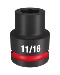 MLW49-66-6302 image(0) - Milwaukee Tool SHOCKWAVE Impact Duty 3/4"Drive 11/16" Standard 6 Point Socket