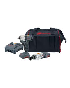 IRTIQV12-202 image(0) - Ingersoll Rand 2 Piece Impact and Ratchet IQV12 Cordless Kit