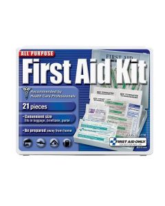 FAOFAO-110 image(0) - First Aid Only Travel First Aid Kit 21 Piece Plastic Case