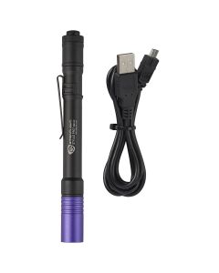 STL66149 image(0) - Streamlight Stylus Pro USB Rechargeable UV Penlight - Black: Rechargeable battery, USB cord, nylon holster