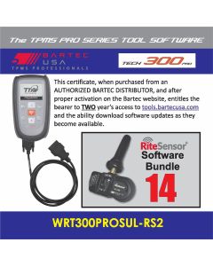 BATWRT300PROSULRS2E image(0) - Bartec USA 2 Year Software License for the Tech300PROC w/ 14 RITE-SENSORS