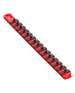 ERN8414M image(0) - 13” Magnetic Socket Organizer with 15 Twist Lock Clips - Red - 1/4”