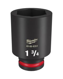 MLW49-66-6351 image(0) - Milwaukee Tool SHOCKWAVE Impact Duty  3/4"Drive 1-3/4" Deep 6 Point Socket