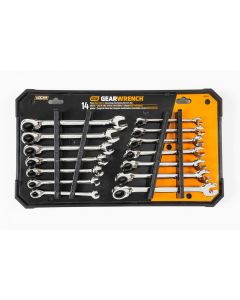 KDT85142 image(0) - GearWrench 14 PIECE SAE METRIC REVERSIBLE COMBI RATCH