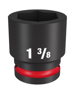 MLW49-66-6313 image(0) - Milwaukee Tool SHOCKWAVE Impact Duty  3/4"Drive 1-3/8" Standard 6 Point Socket