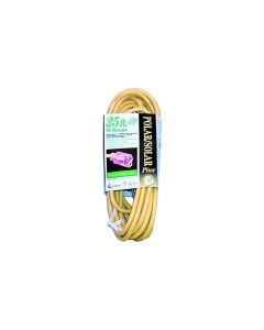 ECI01287 image(0) - Coleman Cable EXT CORD 25' 16/3 YEL LITED END