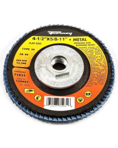 FOR71931 image(0) - Forney Industries Flap Disc, Type 29, 4-1/2 in x 5/8 in-11, ZA60