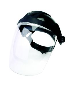 SRWS32210 image(0) - Sellstrom Sellstrom - Face Shield - DP4 Series - 9" x 12.125" x 0.060" Window - Clear AF - Ratcheting Headgear - with Chin Guard