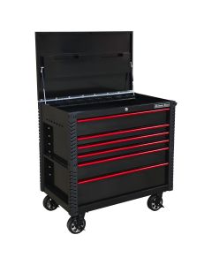 EXTEX4106TCBKRD image(0) - Extreme Tools 41 in. 6-Drawer Tool Cart w/Bumpers, Black w/Red-D