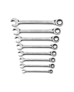 KDT85599 image(0) - GearWrench 8Pc. SAE Ratcheting Open End Set (Dual Ratcheting)