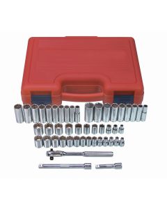 KTI22547 image(0) - K Tool International 47-PIECE 3/8 IN. DR 12-PT SAE AND METRIC