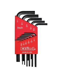 EKL10111 image(0) - Eklind Tool Company HEX KEY SET 11 PC SAE SHORT .050-1/4IN.