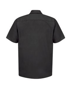 VFISP24BK-SS-4XL image(0) - Workwear Outfitters Mens's Short Sleeve Indust. Work Shirt Black, 4XL