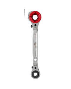 MLW48-22-9216M image(0) - Milwaukee Tool Lineman's 5in1 Ratcheting Wrench w/ Milled Strike Face