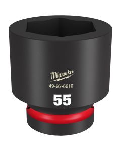 MLW49-66-6610 image(0) - Milwaukee Tool SHOCKWAVE Impact Duty 1"Drive 55MM Standard 6 Point Socket