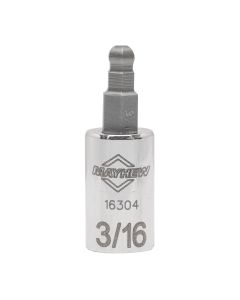 MAY16304 image(0) - Mayhew Mayhew 3/16-Inch SAE Ball Hex Short Insert Socket Bit, 1/4-Inch Drive