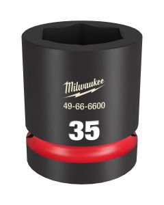 MLW49-66-6600 image(0) - Milwaukee Tool SHOCKWAVE Impact Duty 1"Drive 35MM Standard 6 Point Socket