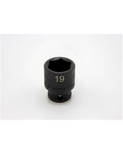 VIMIMPM619 image(0) - VIM Tools 19 mm X 3/8 Inch Drive CR-MO Impact Socket - Shallow