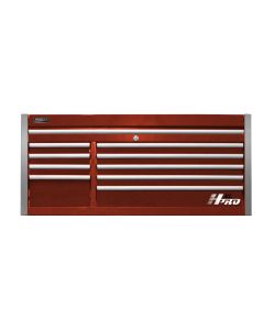 HOMHX02060103 image(0) - Homak Manufacturing 60 in. HXL 9-Drawer Top Chest - Red