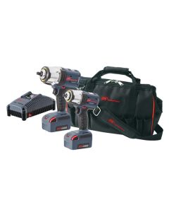 IRTIQV20-K201 image(0) - Ingersoll Rand 20V Impact Combo Kit, W7152 1/2&rdquo; Cordless Impact Wrench, W5133 3/8&rdquo; Cordless Impact Wrench, 2 Batteries and Charger