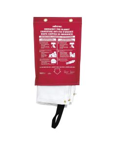 Sellstrom Sellstrom - 100% Fiberglass High Temp Emergency Fire Blanket in Red vinyl hanging pouch with carrying handles