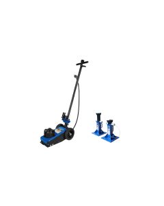 KTI63197KIT1 image(0) - K-Tool International Truck Jack 22 Ton Air/Hydraulic AND Jack Stands 22 Ton Heavy Duty