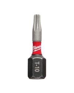 MLW48-32-4427 image(0) - Milwaukee Tool SHOCKWAVE 2-Piece Impact Torx&reg; T10 Insert Bits (3 Pack)