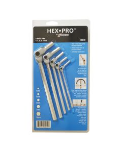 BND00070 image(0) - Bondhus Corp. 5PC HEX PRO PIVOT HEAD METRIC HEX WRENCH SET