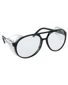 SAS5125 image(0) - Classic Style Safe Glasses, Black Frame w/ Clear Lens