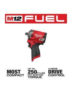MLW2555-20 image(1) - Milwaukee Tool M12 FUEL Stubby 1/2" Impact Wrench