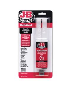 JBW50176 image(0) - J-B Weld 50176 KwikWeld Steel Reinforced Epoxy Syringe - 25 ml.