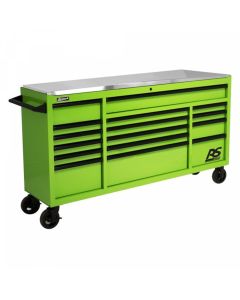 HOMLG04072164 image(0) - Homak Manufacturing 72&rdquo; RS Pro Roller Cabinet with Stainless Steel Top- Green