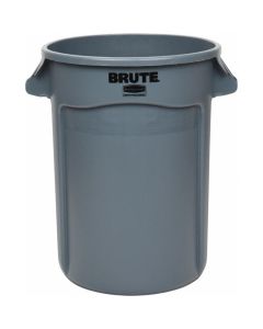 MRO56188915 image(0) - Msc Industrial Supply Round Polyethylene Trash Can, 32 Gal, Gray, 27.77" High