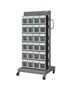 LDS1010549 image(0) - LDS (ShopSol) Mobile Parts Cart - Flip Out Bin, 48 Bins