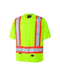 SRWV1051160U-2XL image(0) - Pioneer Pioneer - Birdseye Safety T-Shirt - Hi-Viz Yellow/Green - Size 2XL