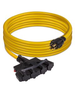 FRG1120 image(0) - Firman Power Cord L14-30P to 4x5-20R 25ft Extension 10 AWG with Circuit Breakers and Storage Strap
