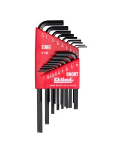 EKL10018 image(0) - Eklind Tool Company HEX KEY SET 18 PC SAE SHORT/LONG