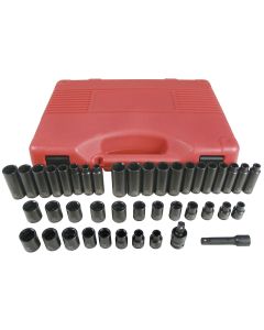 KTI37042 image(0) - K Tool International Socket Set Impact 42 piece 3/8 in. Dr. SAE and MM