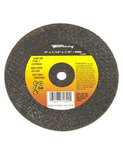 FOR71840 image(0) - Forney Industries CUT-OFF WHEEL, METAL, TYPE 1 (FLAT), 3 IN X 1/16 IN X 1/4 IN