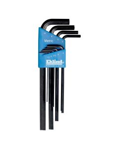 EKL10609 image(0) - Eklind Tool Company HEX KEY SET 9 PC METRIC LONG 1.5-10MM