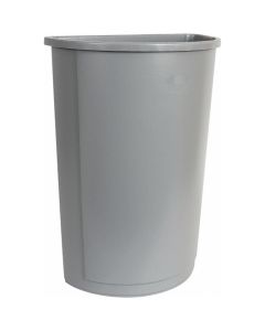 MRO5004999 image(0) - Msc Industrial Supply Rubbermaid 21 Gal Gray Half-Round Trash Can