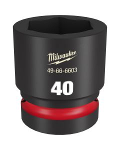 MLW49-66-6603 image(0) - Milwaukee Tool SHOCKWAVE Impact Duty  1"Drive 40MM Standard 6 Point Socket