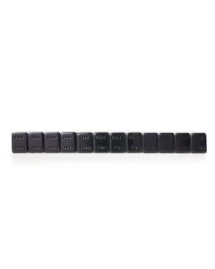 TMR7026FE-B image(0) - Tire Mechanic's Resource .25oz Segment Standard Profile Black Steel Tape Wheel Weights (48 strips)